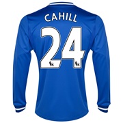 Chelsea Home Shirt 2013/14 - Long Sleeve with Cahill 24 printing