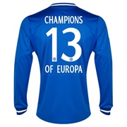Chelsea Home Shirt 2013/14 - Long Sleeve with Champions of Europa 13 printing