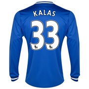 Chelsea Home Shirt 2013/14 - Long Sleeve with Kalas 33 printing