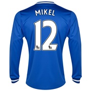 Chelsea Home Shirt 2013/14 - Long Sleeve with Mikel 12 printing