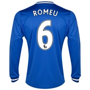 Chelsea Home Shirt 2013/14 - Long Sleeve with Romeu 6 printing