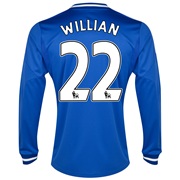 Chelsea Home Shirt 2013/14 - Long Sleeve with Willian 22 printing