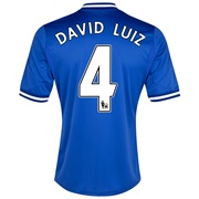 Chelsea Home Shirt 2013/14 - Outsize with David Luiz 4 printing