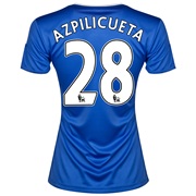 Chelsea Home Shirt 2013/14- Womens with Azpilicueta 28 printing