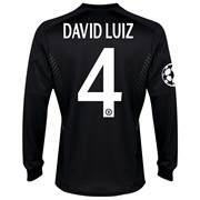 Chelsea UEFA Champions League Third Shirt 2013/14 - Long Sleeve with David Luiz 4 printing