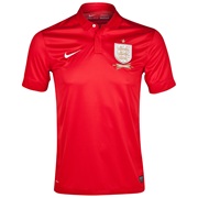 England Away Shirt 2013/14 - Mens Red with Gerrard 4 printing