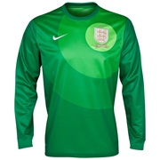 England Home Goalkeeper Shirt 2013/14 - L/S-Mens Green with Hart 1 printing