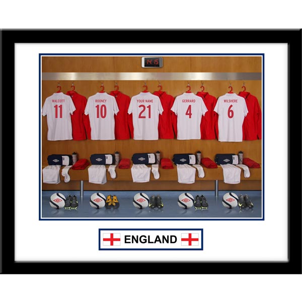 England - Personalised Dressing Room Framed Print
