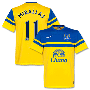 Everton Away Mirallas Shirt 2013 2014