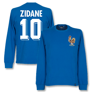 1970's France Home L/S Retro Shirt + Zidane 10
