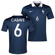 France Home Shirt 2013/15 Navy with Cabaye 6 printing
