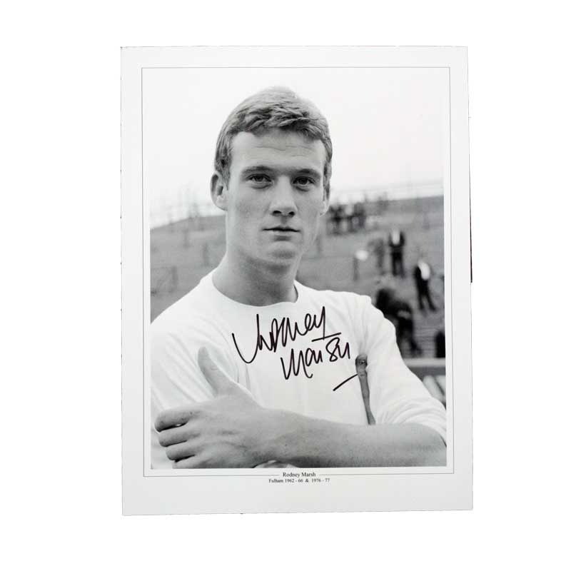 Rodney Marsh Signed Fulham Photo