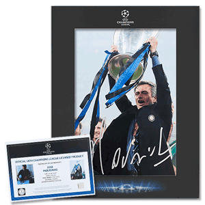 Official Champions League Jose Mourinho "Inter Milan Master" Signed Photo - Deluxe Packaging