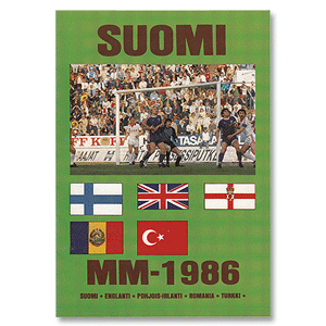 Finland vs Northern Ireland - 1986 Official Matchday Programme - Finnish Edition