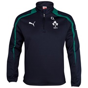 Ireland Rugby Training Fleece Top - New Navy/Powder Green/White