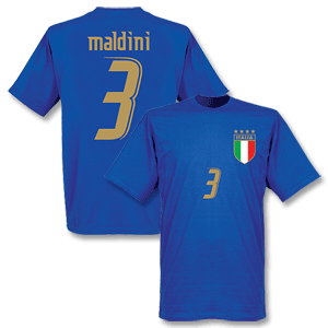 2006 Italy Maldini T-shirt - Royal