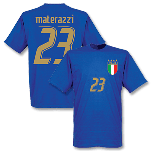 2006 Italy Materazzi T-shirt - Royal