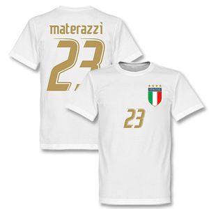 2006 Italy Materazzi T-shirt - White