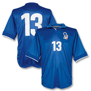 98-99 Italy Home Shirt - No Swoosh - Players + No 13