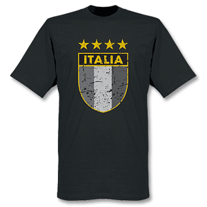 Italy Gold Star Vintage Crest T-shirt