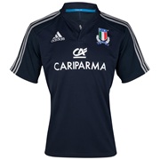 Italy Rugby Training Jersey - Dark Navy/Platinum