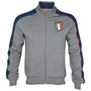 Puma Italy T7 Track Jacket - Medium Grey Heather/Dark Denim Heather