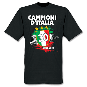 2012 Juventus Campioni 30 T-Shirt - Black