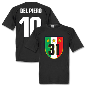 Juventus 31 Campione T-Shirt + Del Piero 10 - Black