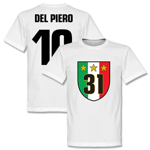 Juventus 31 Campione T-Shirt + Del Piero 10 - White