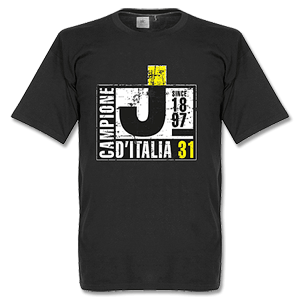 Juventus Campione D'Italia T-Shirt - Black