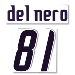 Del Nero 81 07-08 Lazio Home/Away Official Name and Number