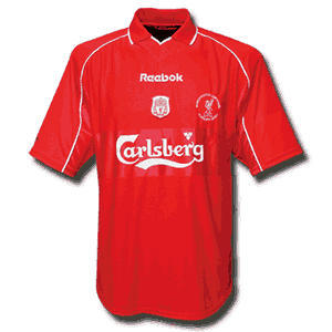 00-01 Liverpool Treble Cup Winners shirt
