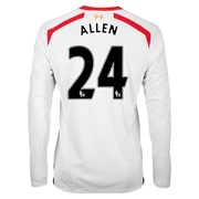 Liverpool Away Shirt 2013/14 - Long Sleeve with Allen 24 printing