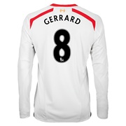 Liverpool Away Shirt 2013/14 - Long Sleeve with Gerrard 8 printing
