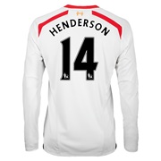 Liverpool Away Shirt 2013/14 - Long Sleeve with Henderson 14 printing