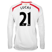 Liverpool Away Shirt 2013/14 - Long Sleeve with Lucas 21 printing