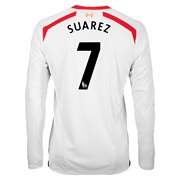 Liverpool Away Shirt 2013/14 - Long Sleeve with Suarez 7 printing