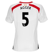 Liverpool Away Shirt 2013/14 - Womens with Agger 5 printing