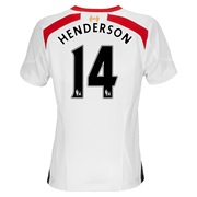 Liverpool Away Shirt 2013/14 - Womens with Henderson 14 printing