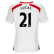 Liverpool Away Shirt 2013/14 - Womens with Lucas 21 printing