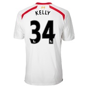 Liverpool Away Shirt 2013/14 with Kelly 34 printing