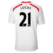Liverpool Away Shirt 2013/14 with Lucas 21 printing