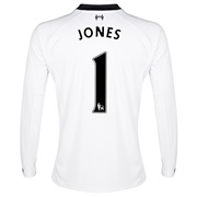 Liverpool Home Goalkeeper Shirt 2013/14 -Long Sleeve with Jones 1 printing