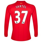 Liverpool Home Shirt 2013/14 - Long Sleeve - Kids with Skrtel 37 printing