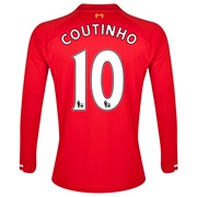 Liverpool Home Shirt 2013/14 Long sleeve with Coutinho 10 printing