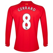 Liverpool Home Shirt 2013/14 Long sleeve with Gerrard 8 printing