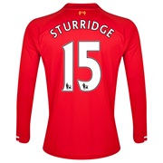 Liverpool Home Shirt 2013/14 Long sleeve with Sturridge 15 printing