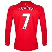 Liverpool Home Shirt 2013/14 Long sleeve with Suarez 7 printing