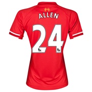 Liverpool Home Shirt 2013/14 - Womens with Allen 24 printing