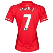 Liverpool Home Shirt 2013/14 - Womens with Suarez 7 printing